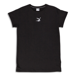 Grade School T-Shirts - Puma Girls Grl Boyfriend Tee - Black-Black