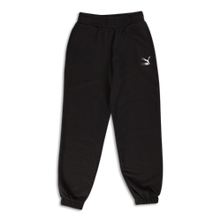 Grade School Pants - Puma Girls Grl Cuffed Pant - Black-Black