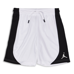 Grade School Shorts - Jordan Girls Basketball Short - White-Black