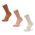 Nike Everyday Cushioned Crew 3 Pack - Unisex Socken Mineral Clay-Rose Whisper-Pearl White