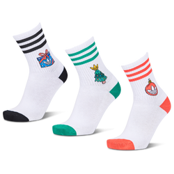 Unisex Socks - adidas Mid Cut Crew 3 Pack - White-White-Red