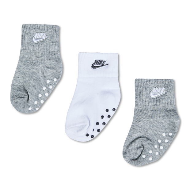 Nike Futura Infant Unisex Socks - Grey - Size 1 - 2 YEARS - Cotton