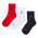 Jordan Kids Crew - Unisex Sokken Black-Gym Red-White