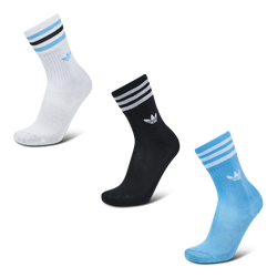 Unisex Socken - adidas Crew Sock 3 Pack - White-Light Blue-Black