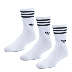 Unisex Socks - adidas Mid Cut 3Pack Crew - White-Black