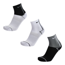 Unisex Socks - Nike Quarter 3Pk - Black-White-Grey