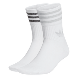 Unisex Socks - adidas Mid Cut Crew 2 Pack - Black-Silver