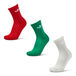 Unisex Sokken - adidas Solid Crew 3 Pack - White-Green-Red