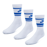 White-White-Blue - NK NSW EVERYDAY ESS CRW 3PR-STRIPES WHT/BLU
