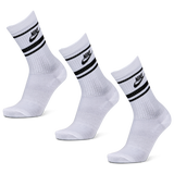 White-White-Black - NK NSW EVERYDAY ESS CREW 3PR-STRIPES WHT/BLK