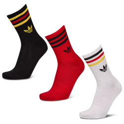 Unisex Socken - adidas Mid Cut Crew 3 Pack - Red-Black
