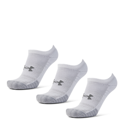 Unisex Socks - Under Armour Heatgear No Show - White-White-Grey