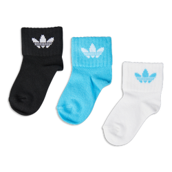 Unisex Socks - adidas Ankle 3 Pack - White-Bright Cyan