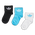 adidas Ankle 3 Pack - Unisex Socks White-Bright Cyan