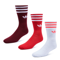 White-Red-Red- ADI TREFOIL CREW SOCK 3PK RED