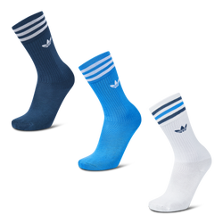 Unisex Socks - adidas Originals Crew Sock 3 Pack - White-Blu-Navy
