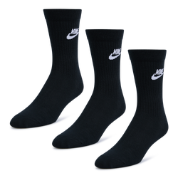 Unisex Socks - Nike Essential Crew 3 Pack - Black-Black-Black