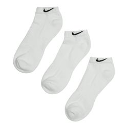 Unisex Socks - Nike Everyday Cushion Low Socks 3Pk M6-8 - White-Black