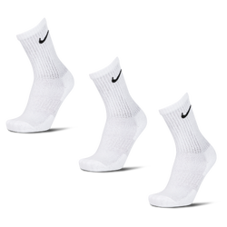 Unisex Socks - Nike 3 Pack Crew Small - White-White-Black