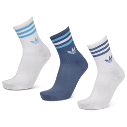 Unisex Socks - adidas Mid Cut Crew 3 Pack - Crew Blue-White-White