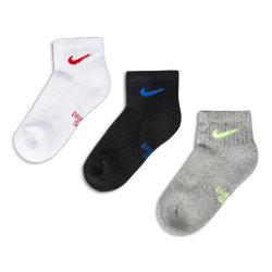 Unisex Socks - Nike Kids Quarter - Black-Dk Grey-White