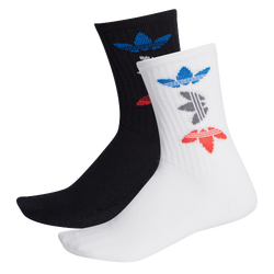 Unisex Socks - adidas Trefoil Crew - Black-Lush Blue-Lush Red