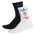 adidas Trefoil Crew - Unisex Socks Black-Lush Blue-Lush Red