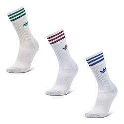 Unisex Socken - adidas Solid Crew 3 Pack - White-Crystal White-Wonder White