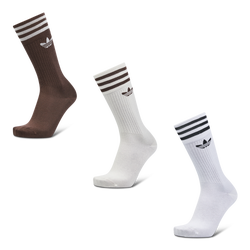 Unisex Socks - adidas Solid Crew 3 Pack - White-Wonder White