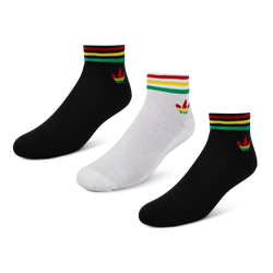 Unisex Socks - adidas Rasta 3Pack Ankle - White-Black-Multi