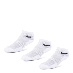 Unisex Socks - Nike 3 Pack Quarter Small - White-White-Black
