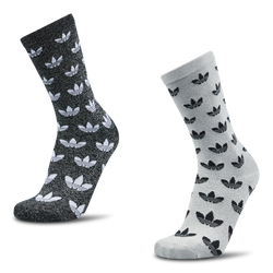 Unisex Socks - adidas Crew - Black-Grey Two-White