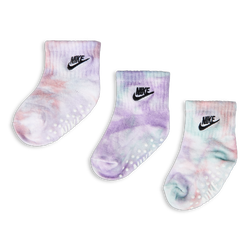 Unisex Socks - Nike Kids Quarter - White-Purple-Gry