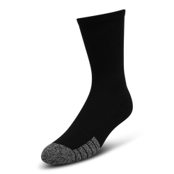 Unisex Socks - Under Armour Heatgear Crew - Black-Black-Steel