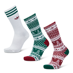 Unisex Socks - adidas 3 Pack Crew - White-Red-Green