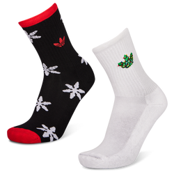 Unisex Socks - adidas Crew 2 Pack - Rd-Blk-Wht