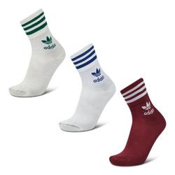 Unisex Sokken - adidas Mid Cut Crew 3 Pack - Crystal White-Wonder White-Shadow Red