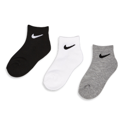 Unisex Sokken - Nike Kids Ankle 3 Pack - White-Dk Grey Heather-Black