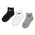 Nike Kids Ankle 3 Pack - Unisex Sokken White-Dk Grey Heather-Black