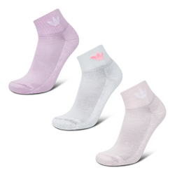 Unisex Socks - adidas Mid Ankle 3 Pack - White-Bliss Lilac-Clear Pink