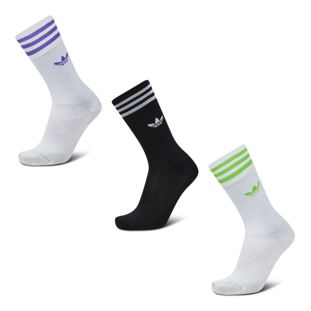 Adidas Solid Crew 3 Pack Unisex - Calze Nero - Taglia 43-45