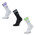 adidas Solid Crew 3 Pack - Unisex Socks Black-White-Purple Rush