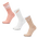 Nike Crew Sock 3 Pack - Unisex Socks Light Madder Root-Beige-White