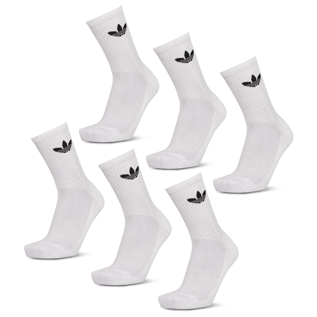 Adidas Crew 6 Pack Unisex Socken - Weiß - Größe: 40-42 - Baumwolle - Foot Locker