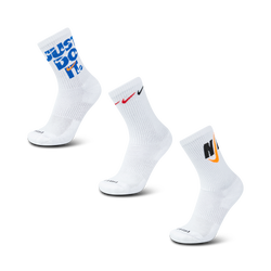 Unisexe Chaussettes - Nike Everyday Cushioned Crew 3 Pack - Whiteblack-Whitetotal Orang-White