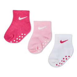 Unisex Socks - Nike Kids No Slip 3Pack Ankle - Pink-Pink-Pink