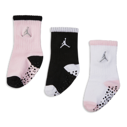 Unisex Socks - Jordan Kids Speckle 3Pack Crew - Pink-White-Black