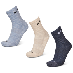 Unisex Socken - Nike Everyday Cushioned Crew 3 Pack - Blue Grey-Oatmeal-Black