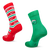 Nike X-mas Smiley 2Pack Crew - Unisex Socken University Red-Green-White | 
