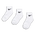 Nike Kids Ankle 3 Pack - Unisexe Chaussettes White-White